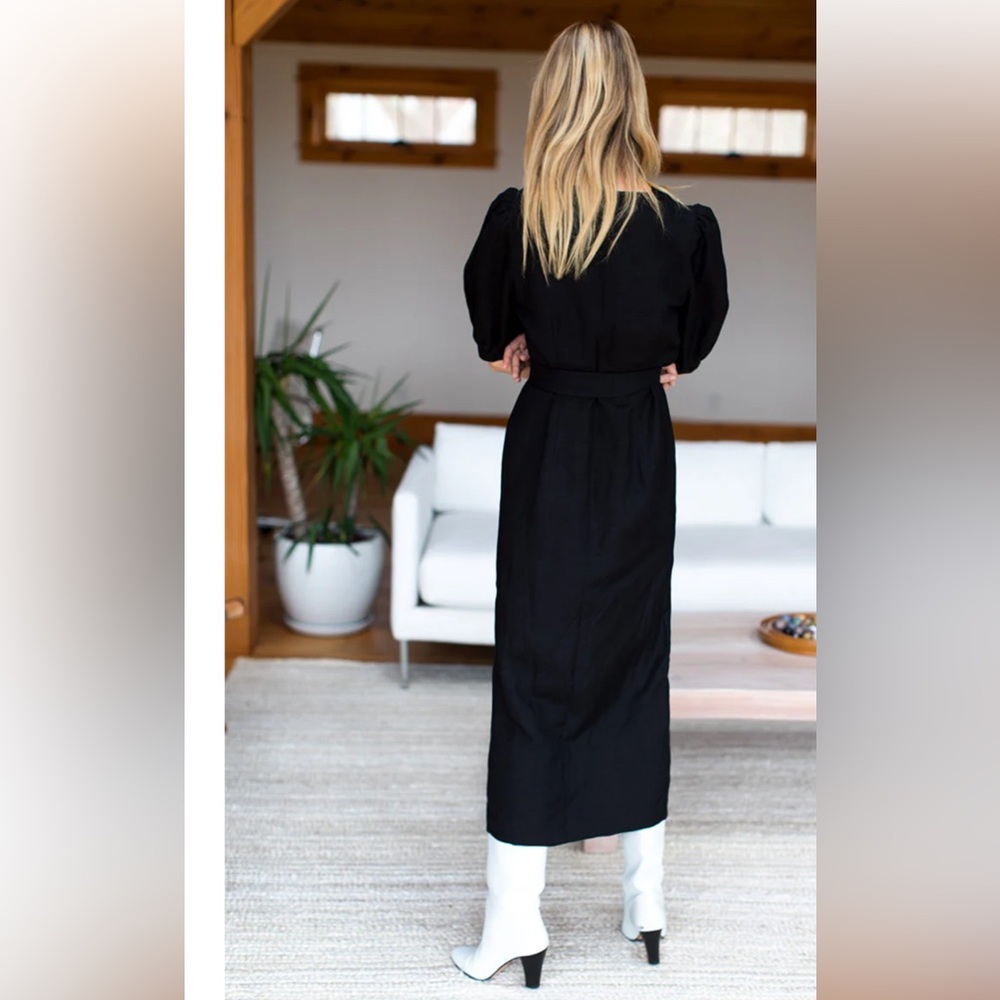 MWOT Emerson Fry Bea Puff Sleeve Maxi Dress in Black Size XS - Picture 3 of 8